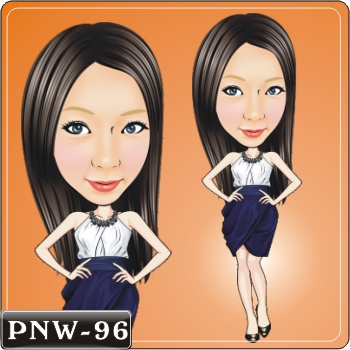 女生人像Q版漫畫PNW-96